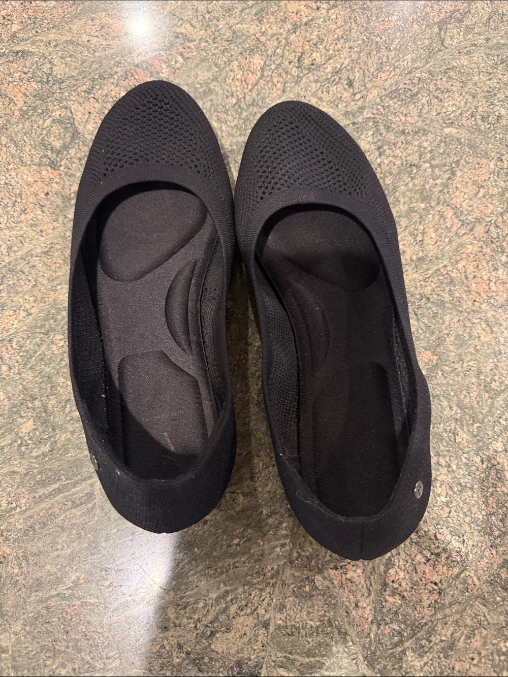 Simply Vera Vera Wang Black Knit Slip-On Ballet Flats